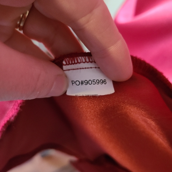 VTG Joanna Red Paisley Floral Collared Full Zip Stretch Pockets Womens Large - Picture 9 of 11